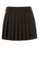 Miu Miu Chocolate Wool Mini Skirt