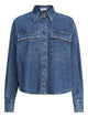 Brunello Cucinelli Cropped Denim Shirt With Patch Pockets