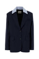 Miu Miu Navy Blue Wool Blazer