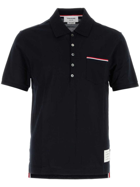 Thom Browne Thom Browne Mercerized Piqué Polo