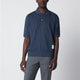 Thom Browne Navy Blue Cotton Polo Shirt