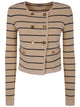 Elisabetta Franchi Stripes Tricot Round Neck Sweater