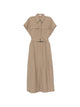 Brunello Cucinelli Chemise Dress In Technical Cotton And Nylon Poplin With Belt
