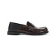 Loewe Dark Brown Campo Flap Back Calfskin Loafers