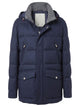 Brunello Cucinelli Bonded Wool Flannel Down Parka With Detachable Hood