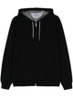 Brunello Cucinelli Black Brunello Cucinelli Mens Cotton-Blend Zip-Up Hoodie Featuring Cashmere, Silk, And Kangaroo Pockets
