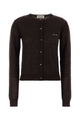Miu Miu Dark Brown Cashmere Blend Cardigan