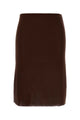 Miu Miu Brown Silk Skirt