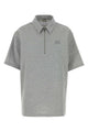 Miu Miu Grey Cotton Blend Oversize Polo Shirt