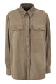 Brunello Cucinelli Suede Overshirt With Patch Pockets