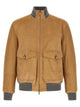 Brunello Cucinelli Padded Suede Bomber Jacket
