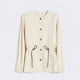 Max Mara Beige Linen And Silk Jacket With Drawstring