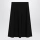 Max Mara Flared Midi Skirt In Viscose Crêpe Yarn, Black