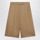 Max Mara Sand-Colored Linen Bermuda Shorts