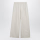 Max Mara Wide-Leg Linen And Silk Twill Trousers In Beige