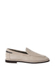 Brunello Cucinelli Beige Calf Leather Bos Taurus Flat Shoes