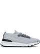 Brunello Cucinelli Runners In Cotton Knit And Semi-Glossy Calf Leather