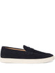 Brunello Cucinelli Navy Blue Suede Loafers
