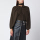 Namacheko Black Draped Silk Top