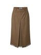 Prada Sheer-Trim Midi Skirt