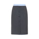 Prada Ardesia Wool And Cotton Skirt