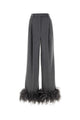Prada Grey Cashmere Wide-Leg Pant