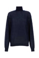 Prada Navy Blue Cashmere See-Through Sweater