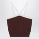 Prada Top In Brown Wool And Cashmere