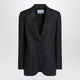 Prada Blue Single-Breasted Jacket In Wool