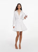 Self-Portrait Cotton Gathered Mini Dress