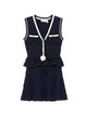 Self-Portrait Peplum Knit Mini Dress