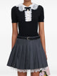 Self-Portrait Sweater With Lace Collar