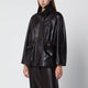 Nour Hammour Quai Fluid Dark Brown Leather Jacket
