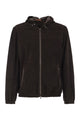 Herno Suede Goatskin Hooded Jacket