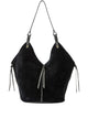 Isabel Marant Black Calf Velvet Shoulder Bags