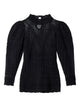 Isabel Marant Dahara Black Openwork Knit Top
