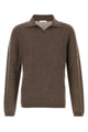 The Row Brown Cashmere Ripley Polo Shirt
