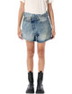 R13 Crossover Denim Shorts Distressed R13