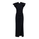 Isabel Marant Black Nadela Draped Jersey Dress