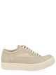 Rick Owens Beige Leather Sneakers