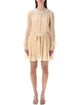 Self-Portrait Self-Portrait Pleated Georgette Mini Dress