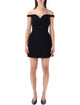Self-Portrait Self-Portrait Black Bouclé Off-Shoulder Mini Dress