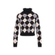 Celine Black White And Grey Wool Sweater