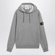 Stone Island Grey Mélange Cotton Hoodie
