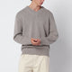 Soft Goat Greige Cashmere V-Neck Sweater