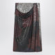 Maison Margiela Printed Draped Sequin Maxi Skirt In Blue And Burgundy