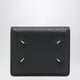Maison Margiela Four Stitches Compact Grained Leather Card Holder In Black