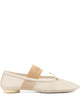 Mm6 Maison Margiela Numeric Anatomic Ballet Flats In White Sand Nylon And Leather
