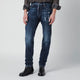 Dsquared2 Slimfit Jeans In Blue Washed Denim With Distressed Details