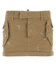 Dsquared2 Khaki Canvas Mini Skirt